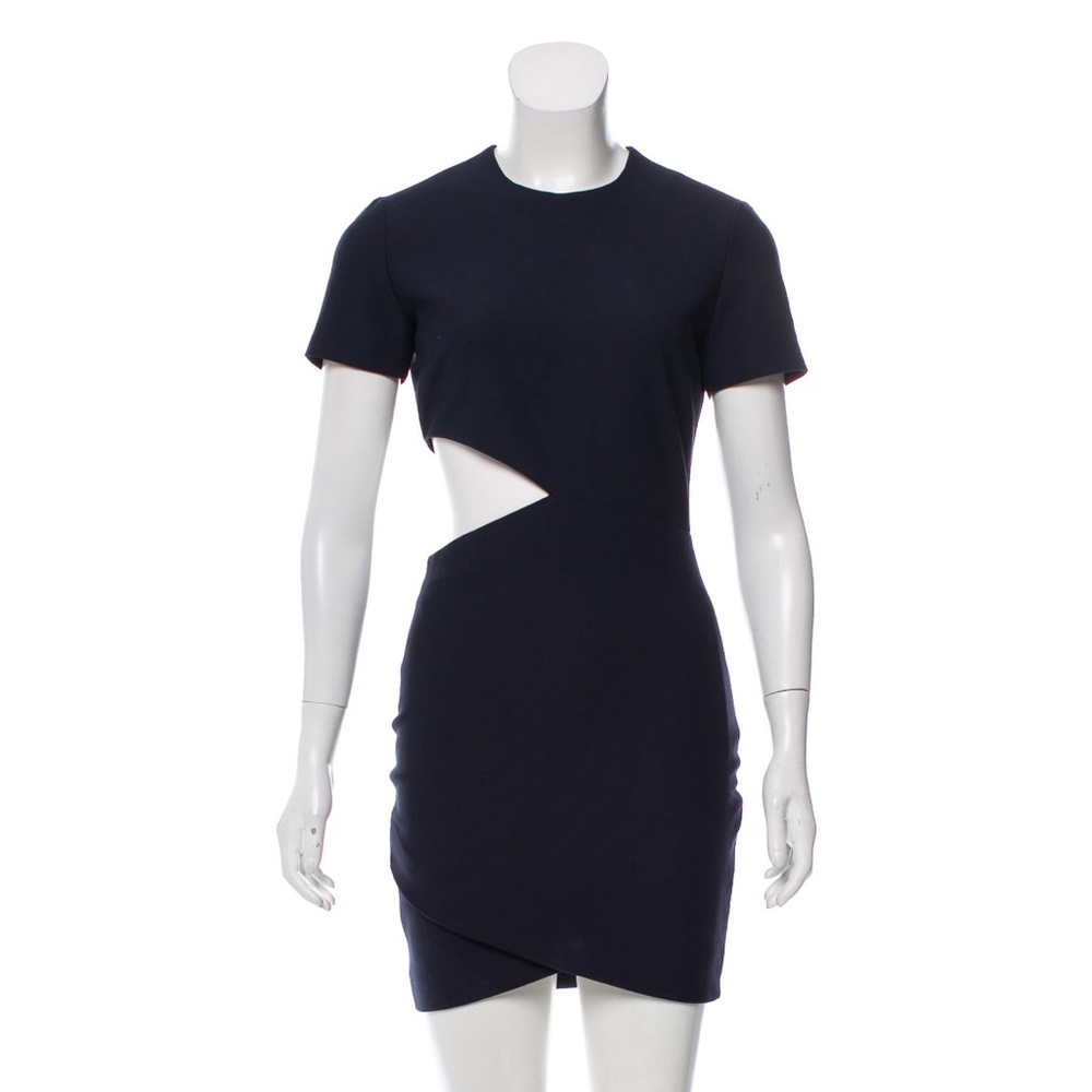 Navy Elizabeth and James short sleeve cutout dress